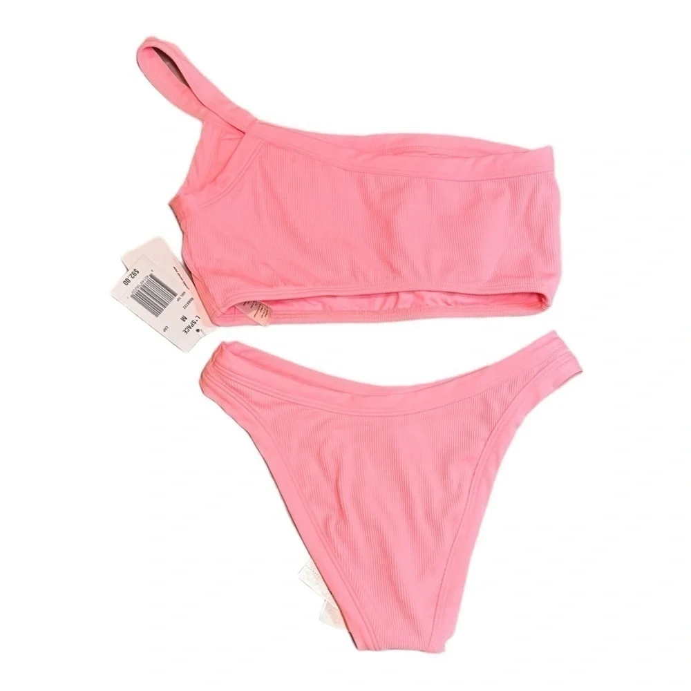 L*Space Axel Top and Foley Bottom Bikini in Crystal Pink NWT